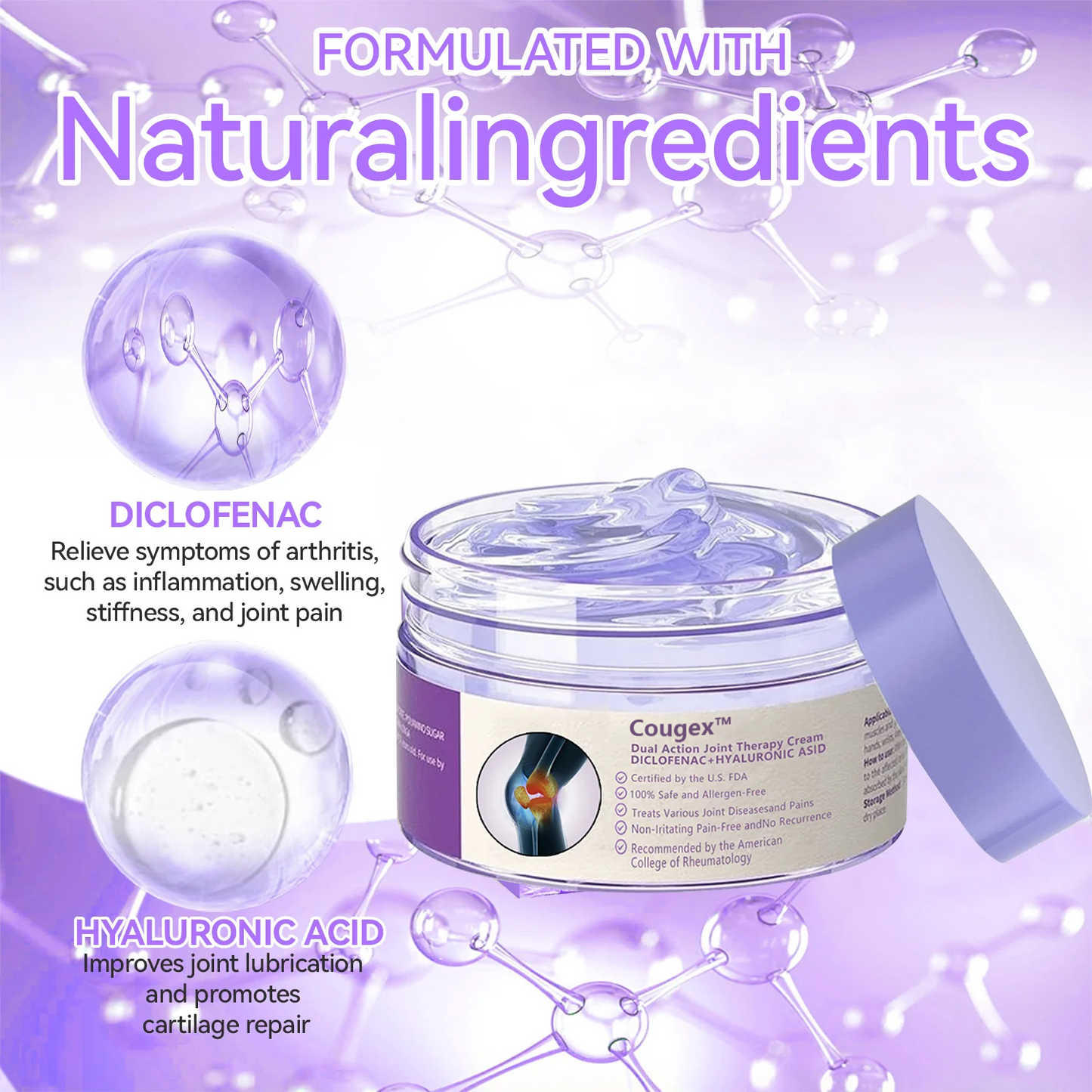 👩⚕️Cougex™ 7 Day Rapid Joint & Bone Therapy Cream USA Orthopedics (AAOS) Approved