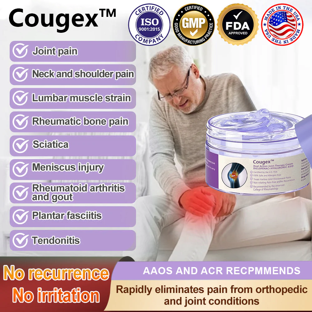 👩⚕️Cougex™ 7 Day Rapid Joint & Bone Therapy Cream USA Orthopedics (AAOS) Approved